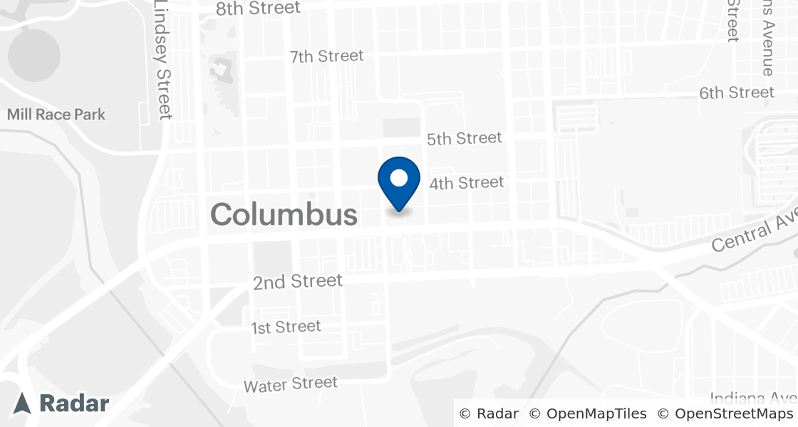 Map of Dairy Queen Location:: 616 3rd St, Columbus, IN, 47201-6811